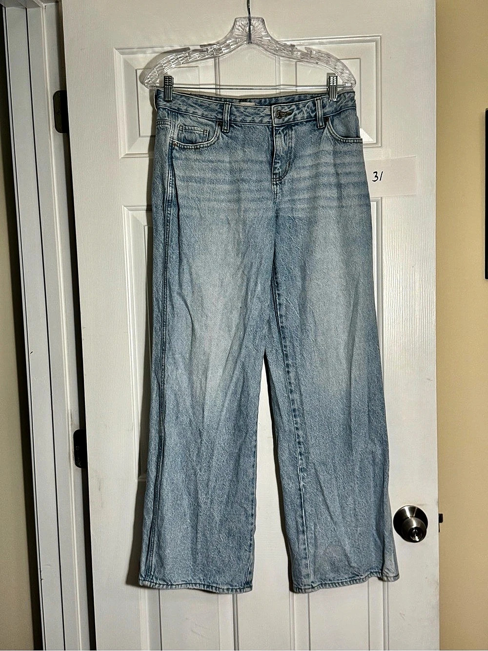 PacSun Casey Low Rise Baggy Wide Leg Jeans in Blue Waist 28